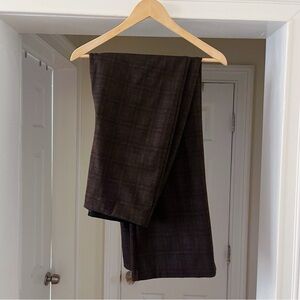 Nicole Miller Plaid Wide Leg Trousers